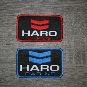 (2) Lot HARO Racing BMX Bikes Embroidered Iron On Patches